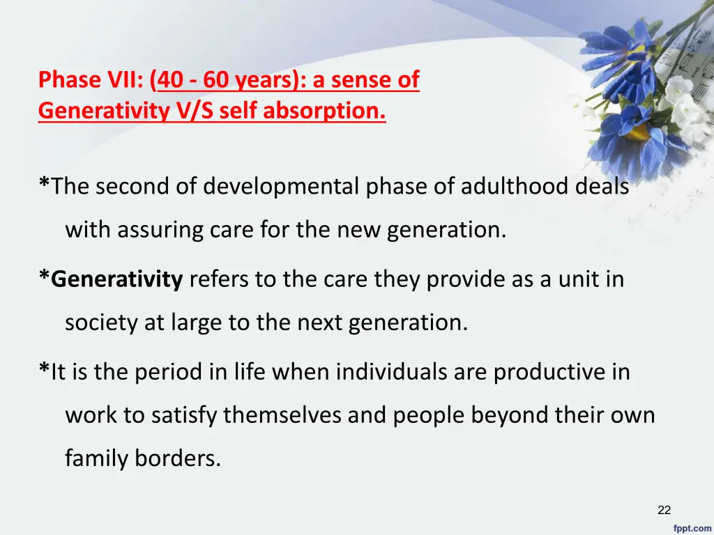 phase vii 40 60 years a sense of generativity