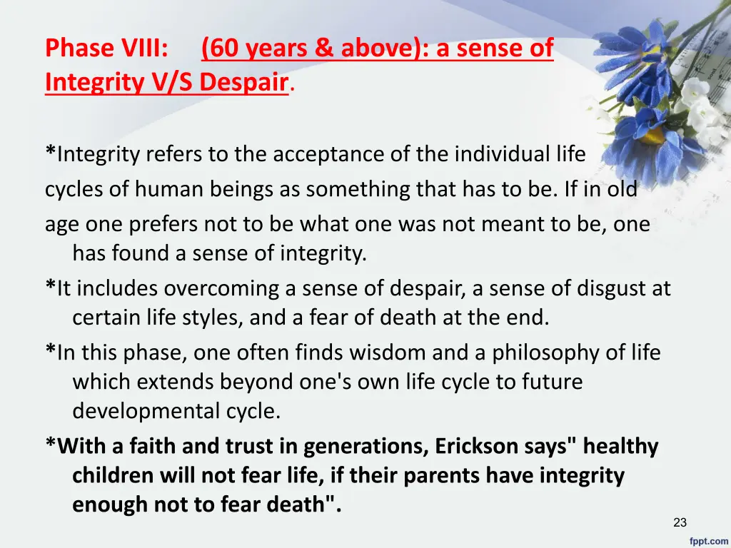 phase viii 60 years above a sense of integrity