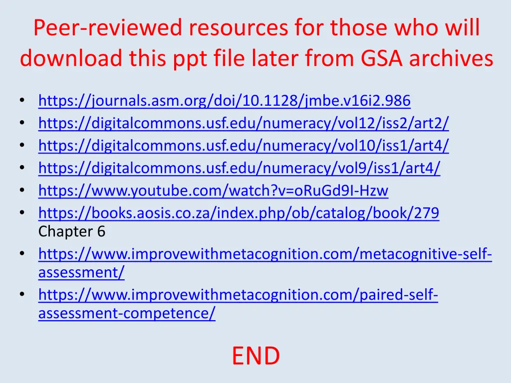 peer reviewed resources for those who will