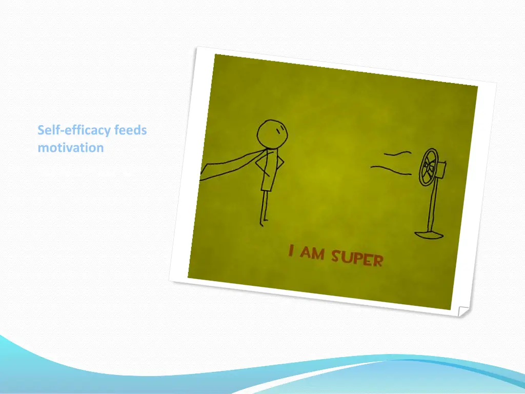 self efficacy feeds motivation