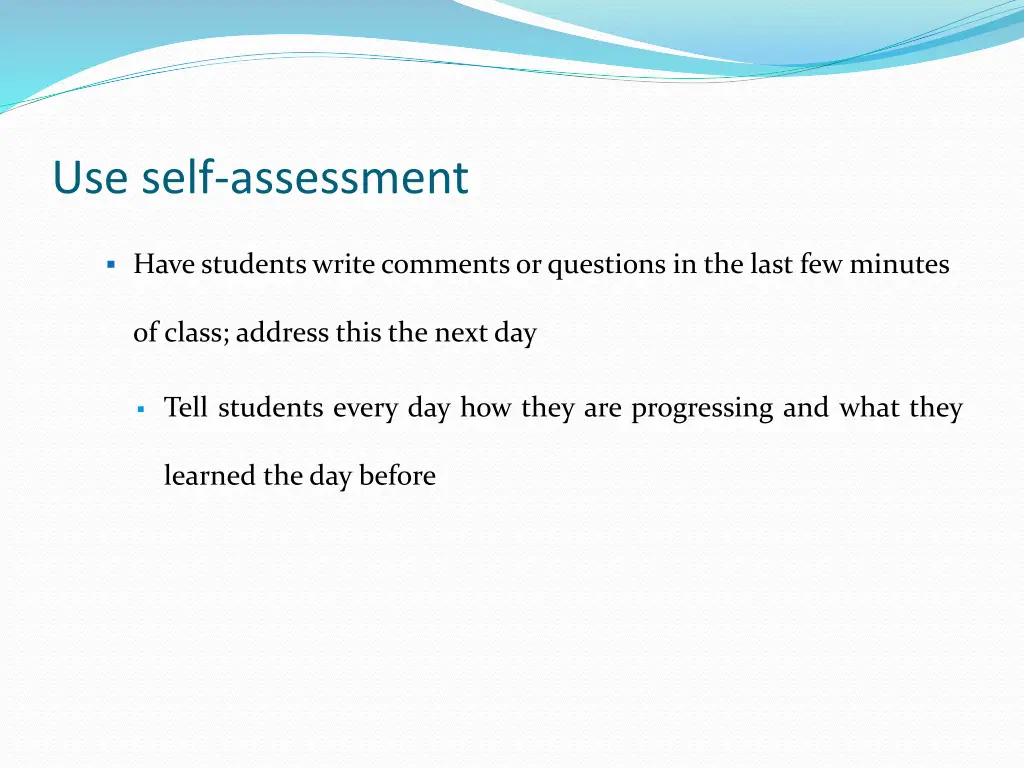 use self assessment
