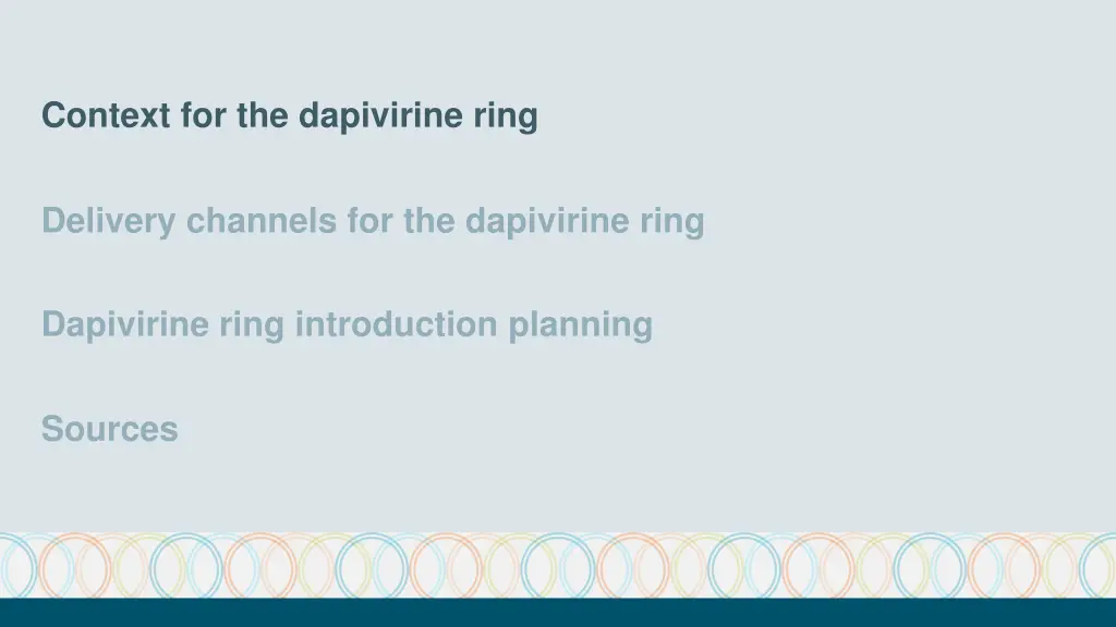 context for the dapivirine ring