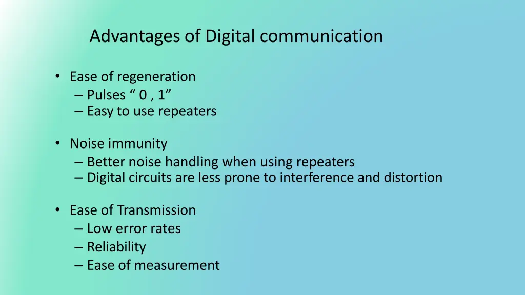 advantages of digital communication
