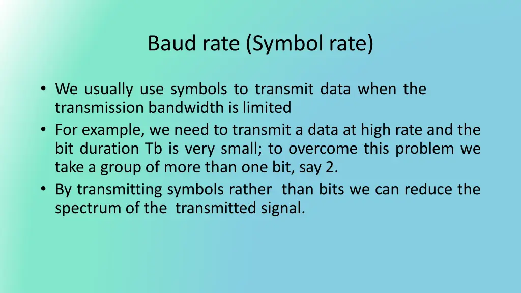 baud rate symbol rate 1