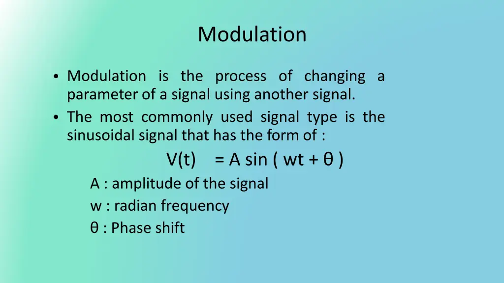modulation