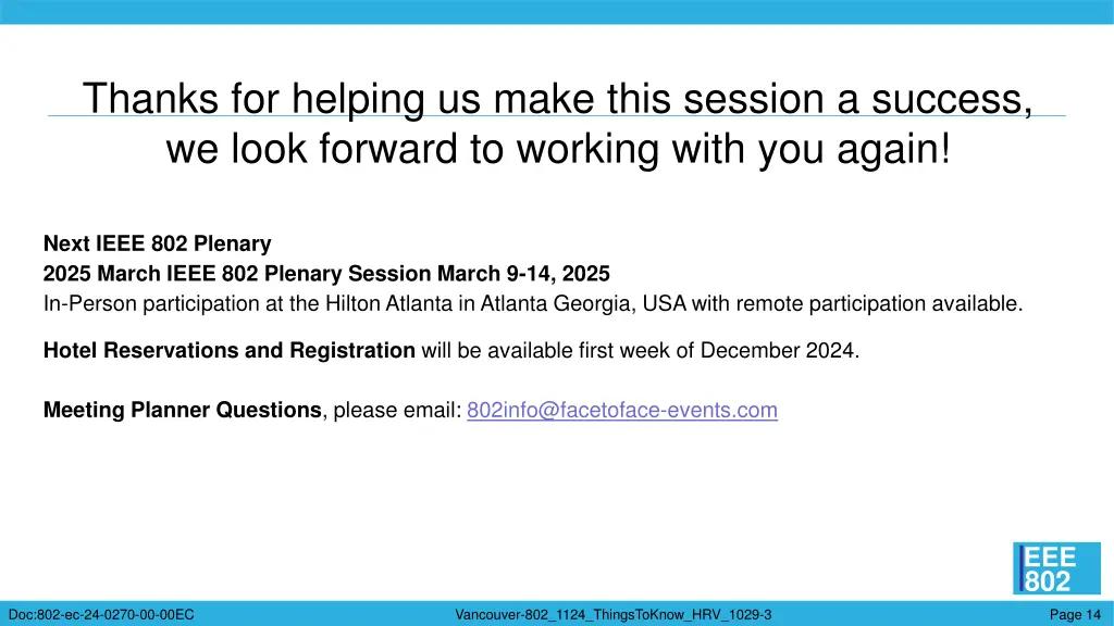 thanks for helping us make this session a success
