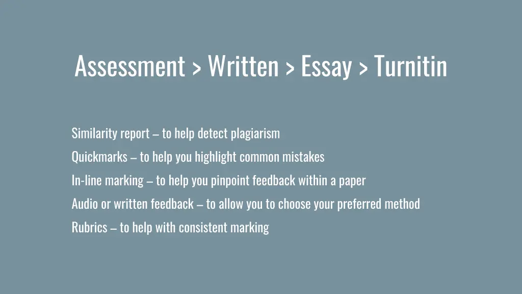 assessment written essay turnitin 1