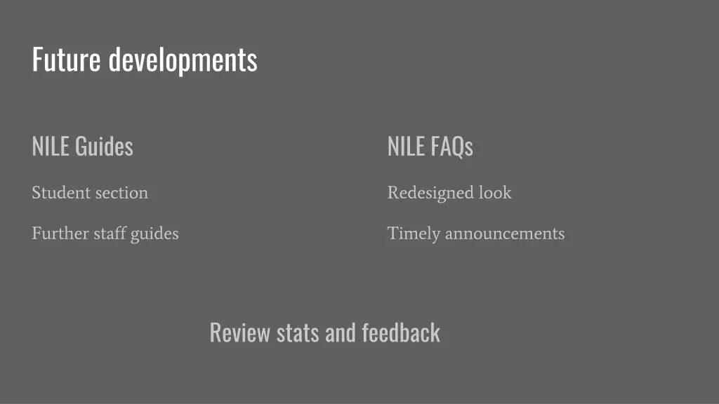 future developments