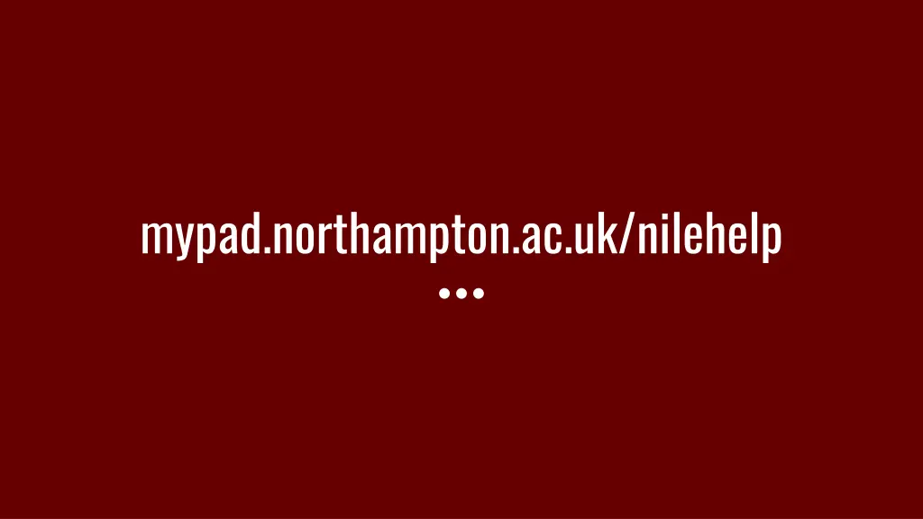 mypad northampton ac uk nilehelp