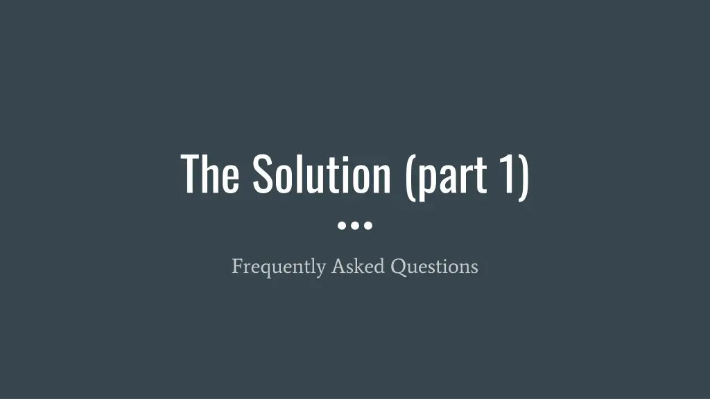 the solution part 1