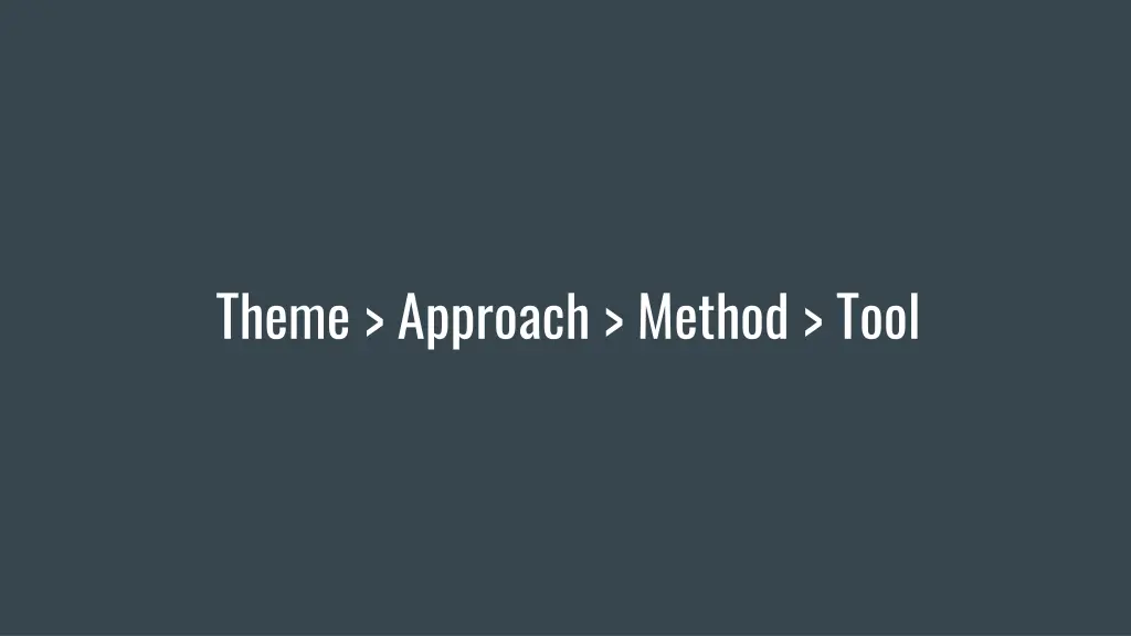 theme approach method tool