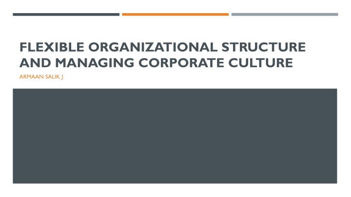 flexible organizational structure and managing