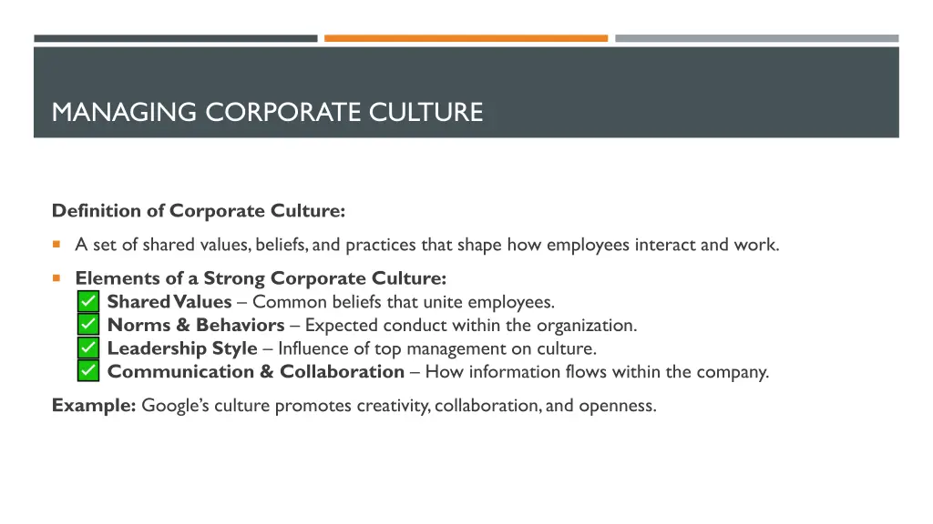 managing corporate culture