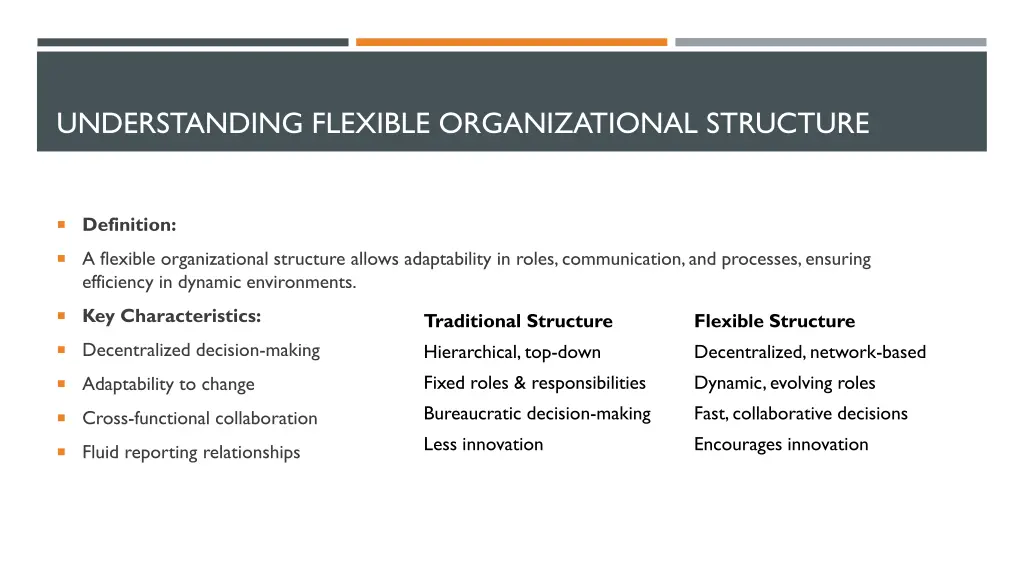 understanding flexible organizational structure