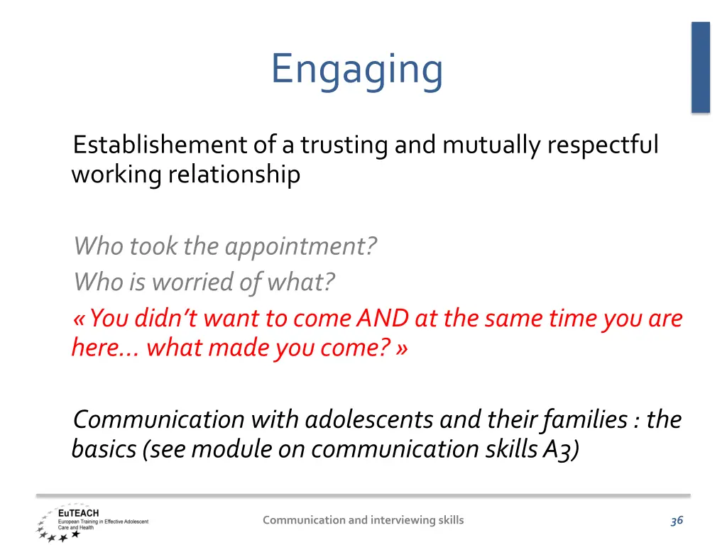engaging