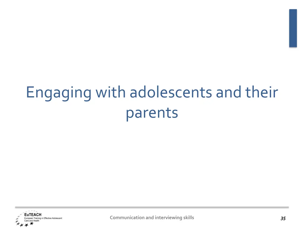 engaging with adolescents and their parents