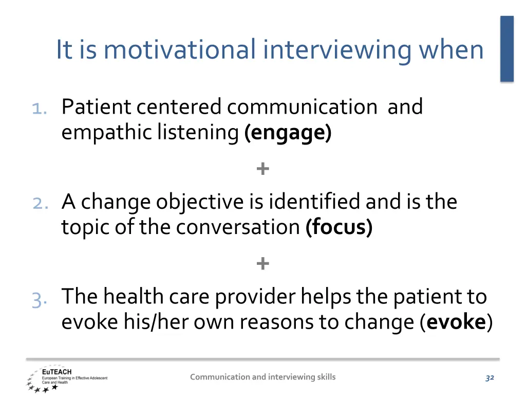 it is motivational interviewing when
