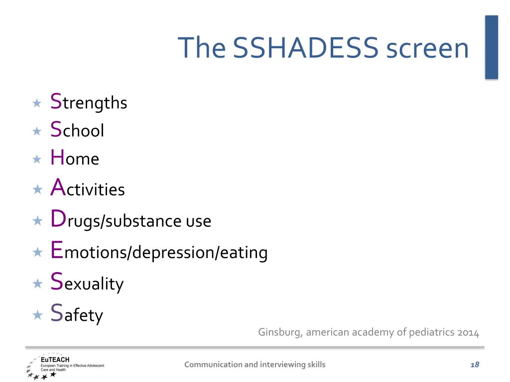 the sshadess screen