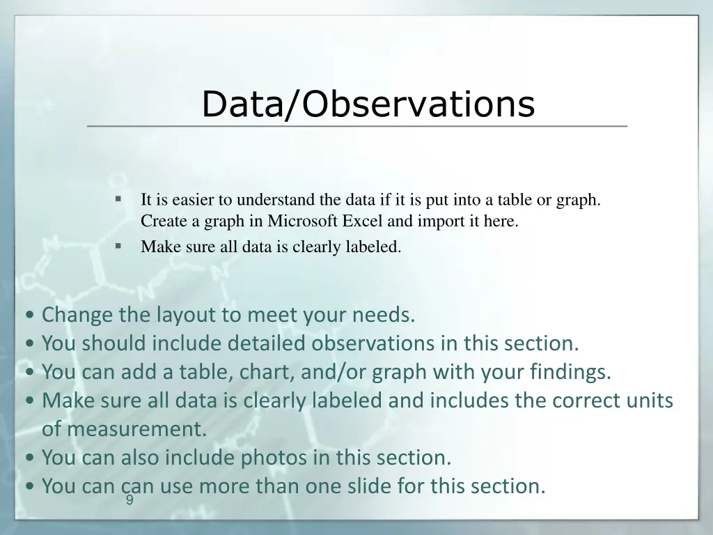 data observations
