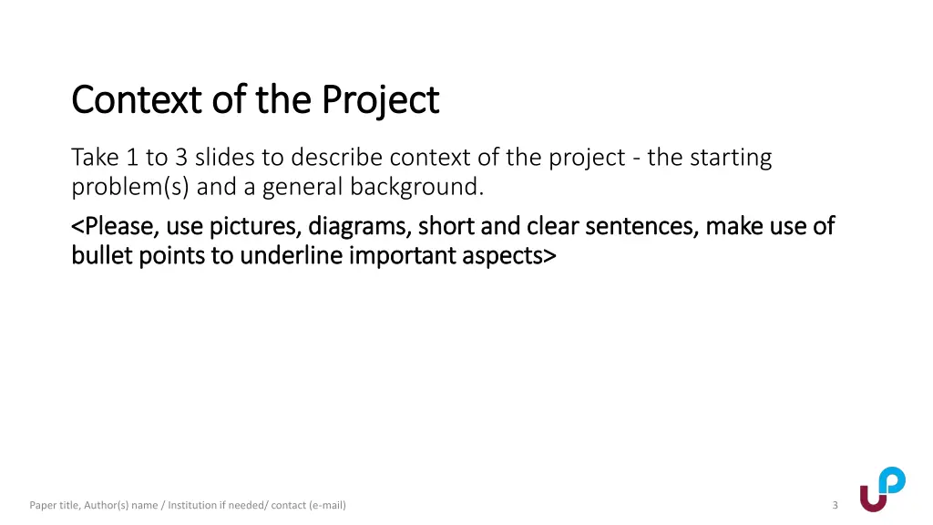 context of the project context of the project