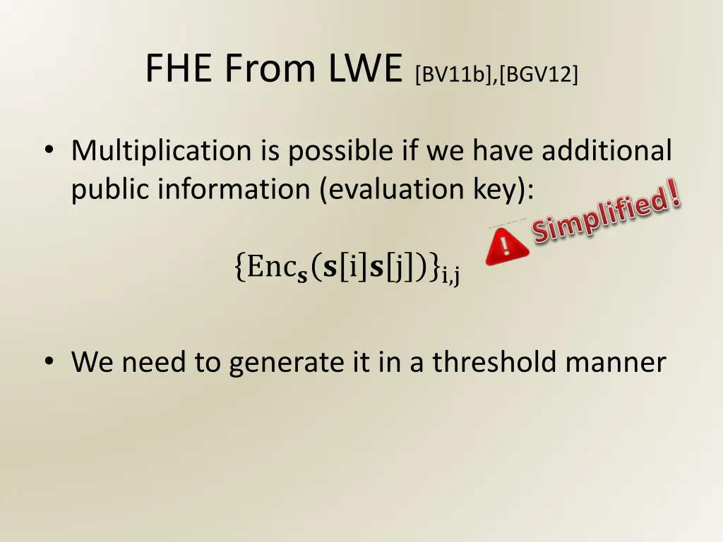 fhe from lwe bv11b bgv12