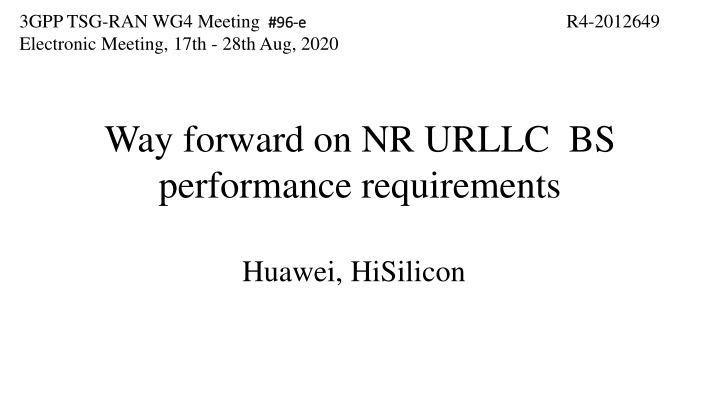 3gpp tsg ran wg4 meeting 96 electronic meeting