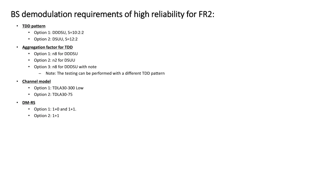 bs bs demodulation requirements of high 1