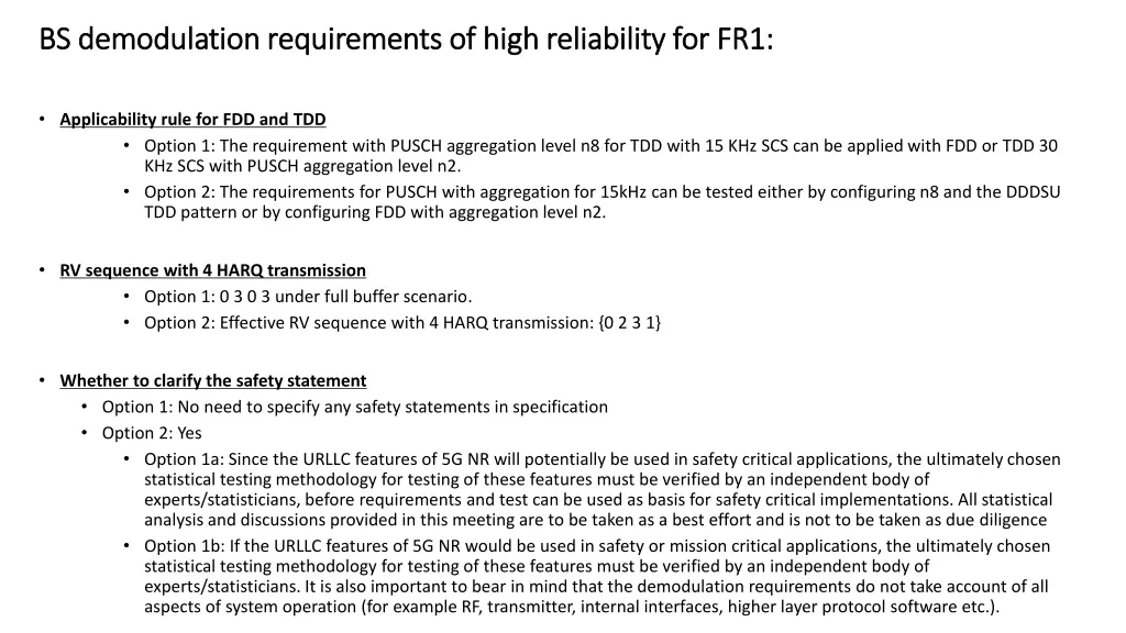 bs bs demodulation requirements of high