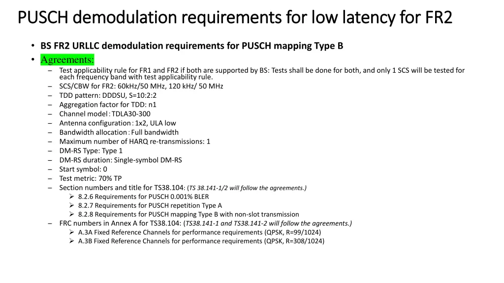 pusch pusch demodulation requirements