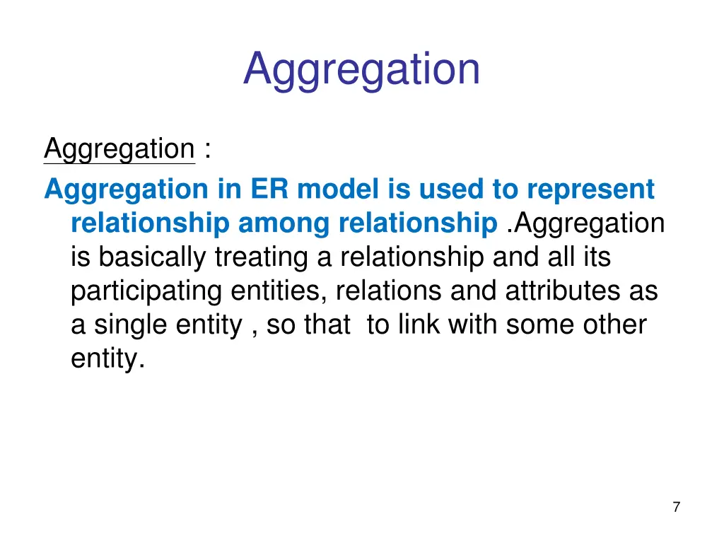 aggregation