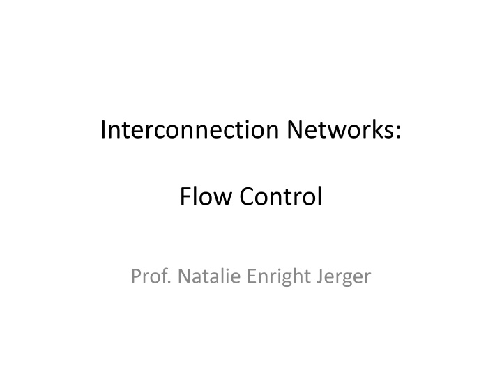interconnection networks