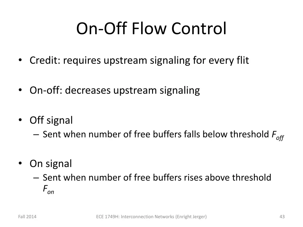 on off flow control