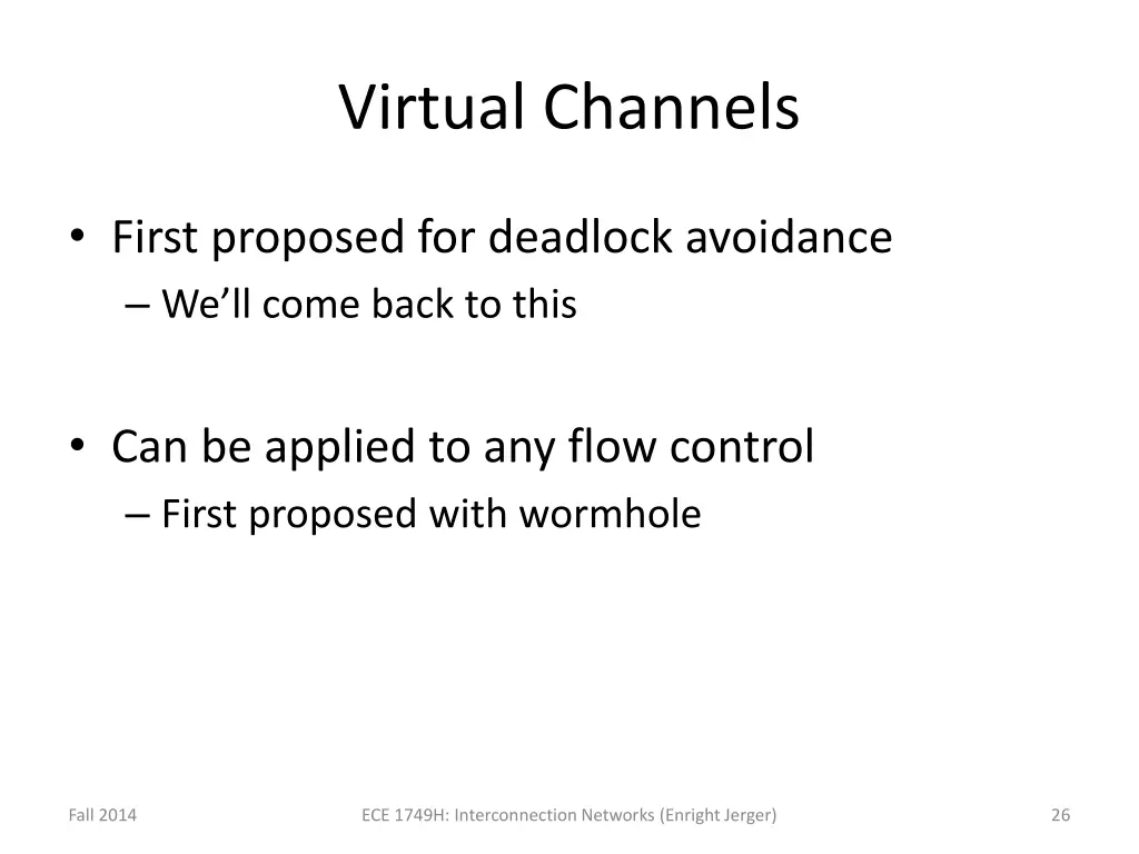 virtual channels