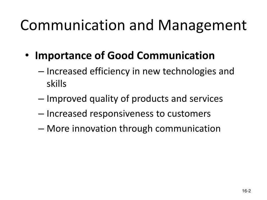 communication and management 1