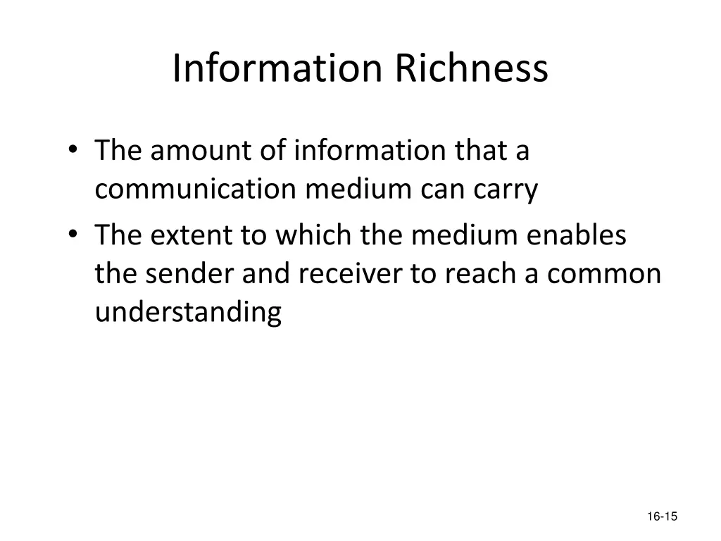 information richness