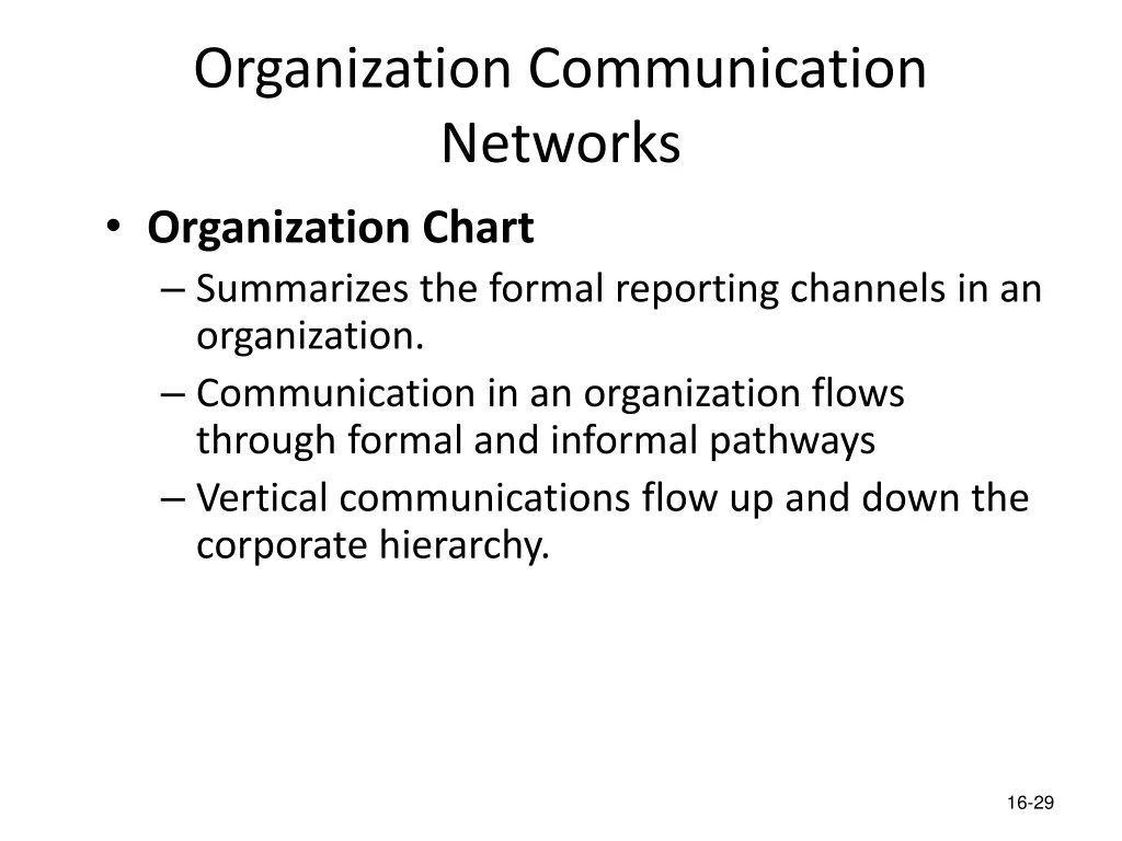 organization communication networks organization