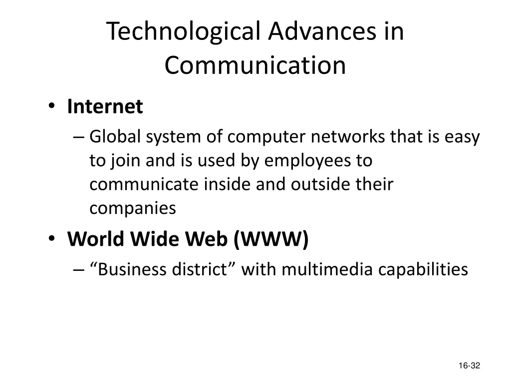 technological advances in communication