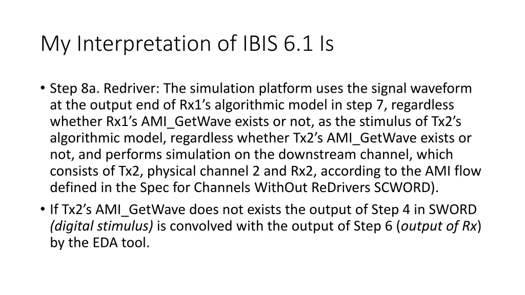 my interpretation of ibis 6 1 is