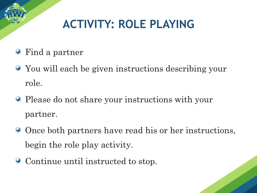 activity role playing