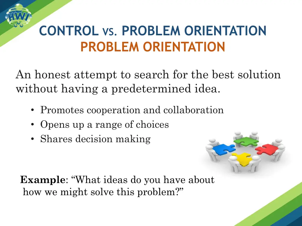 control vs problem orientation problem orientation