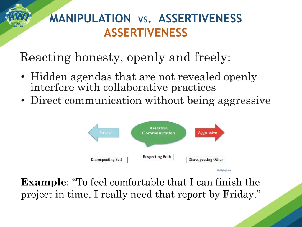 manipulation vs assertiveness assertiveness