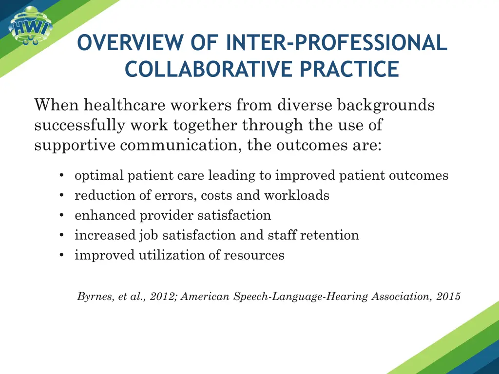 overview of inter professional collaborative