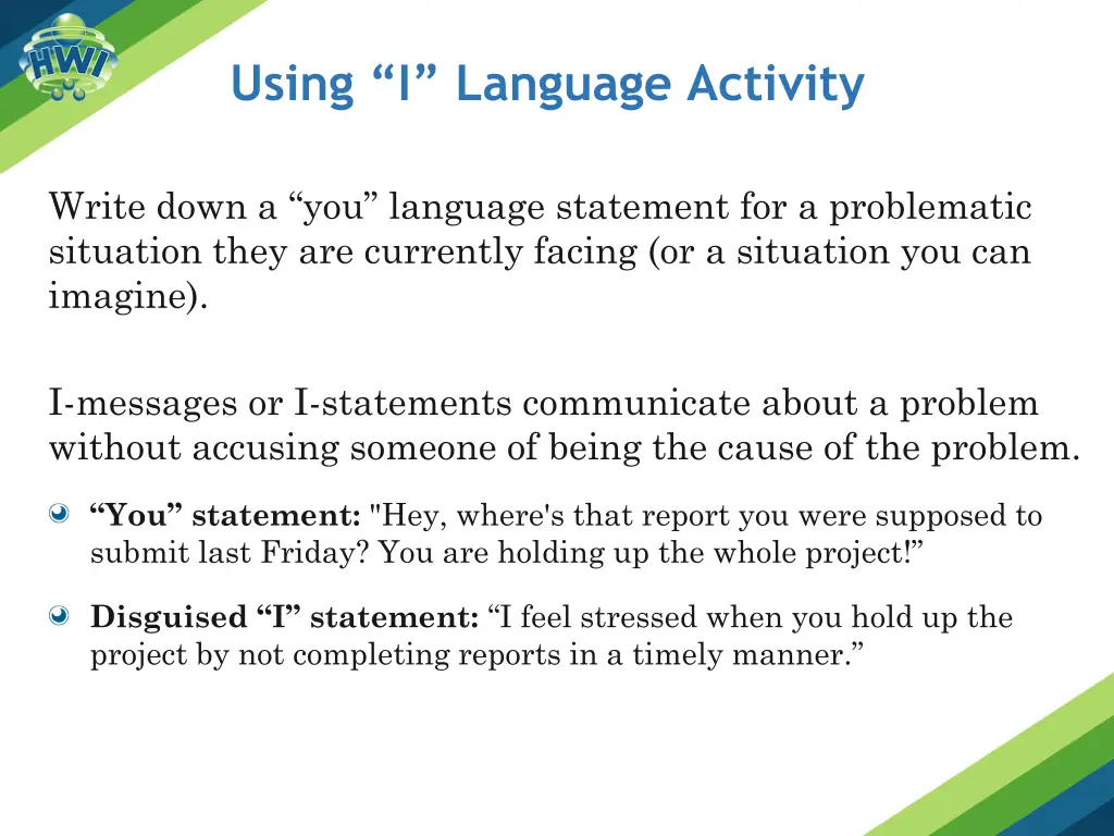 using i language activity
