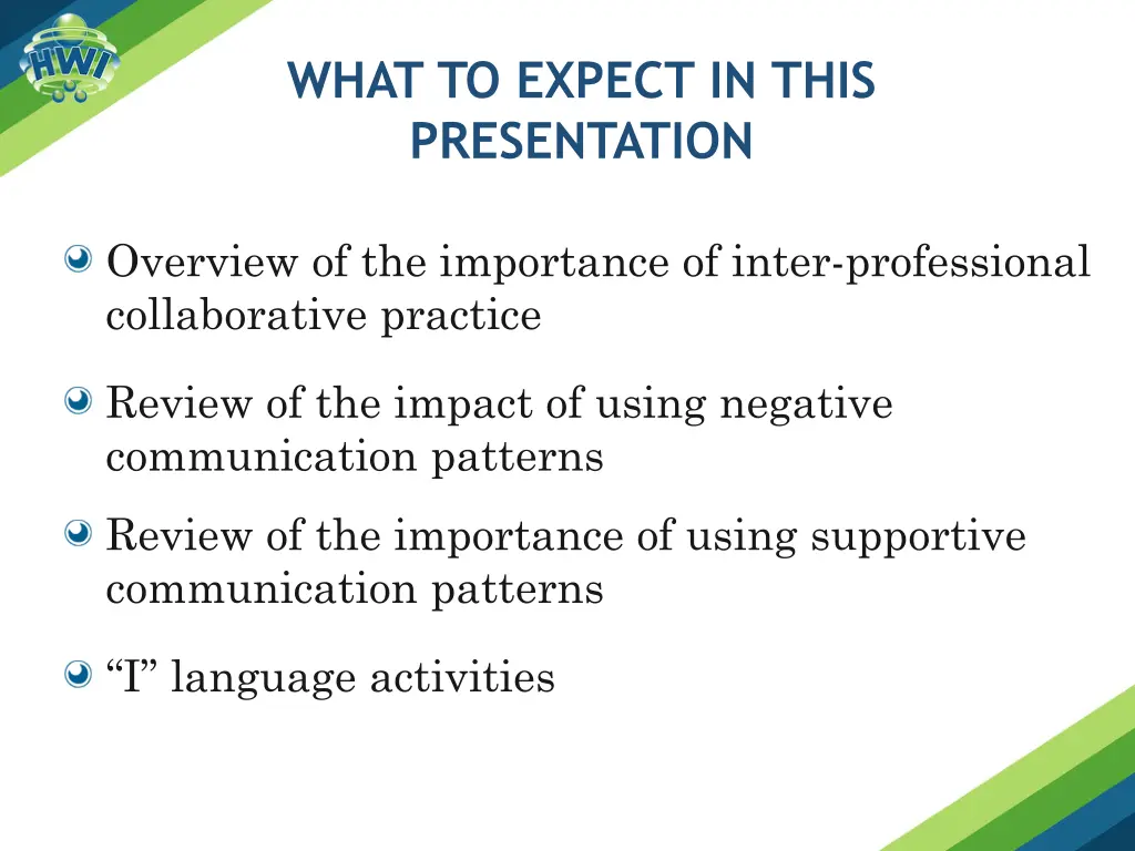 what to expect in this presentation