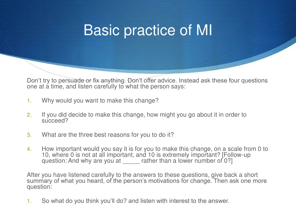 basic practice of mi 1