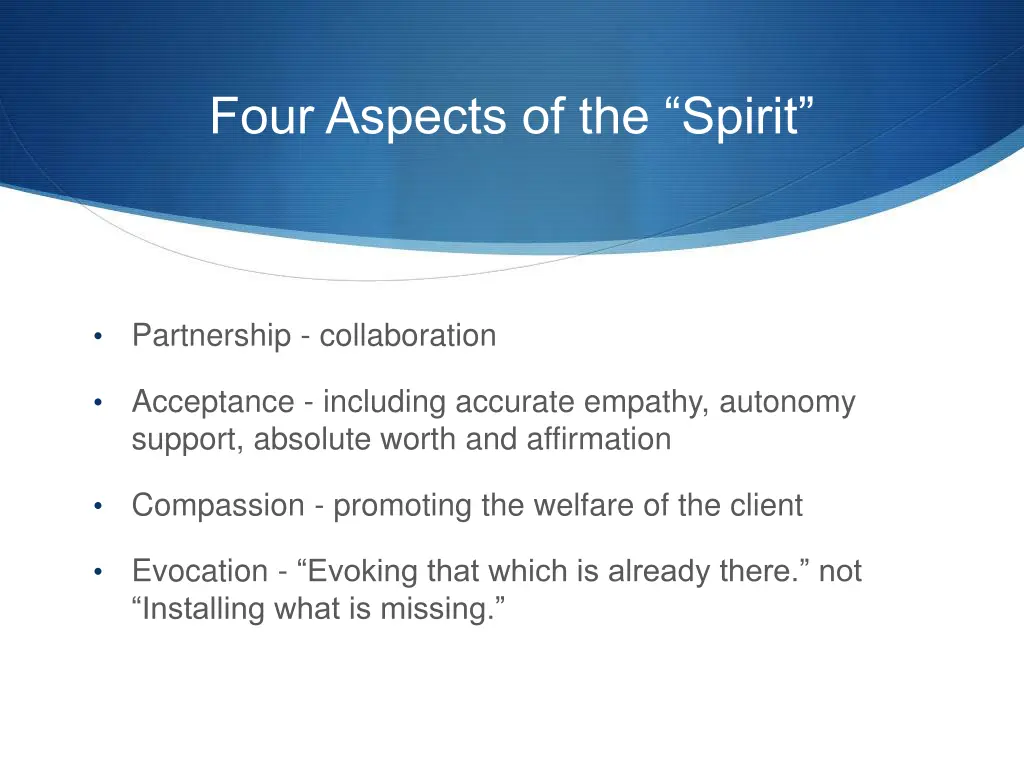 four aspects of the spirit