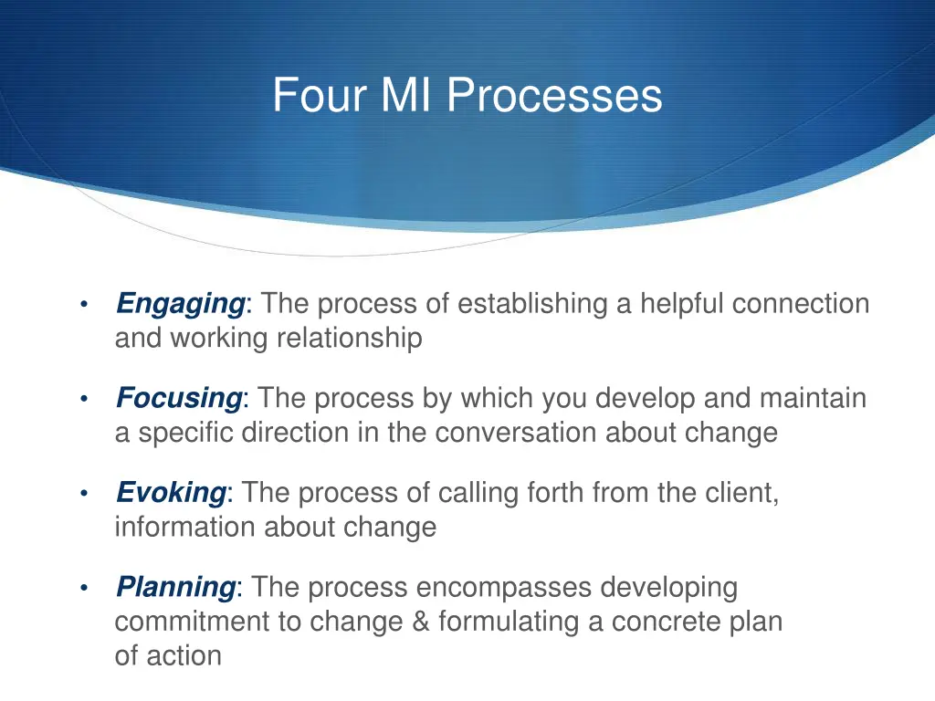 four mi processes