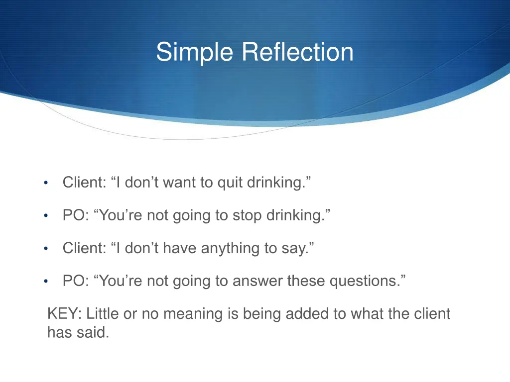 simple reflection