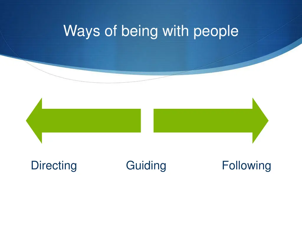 ways of being with people