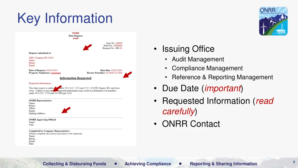 key information